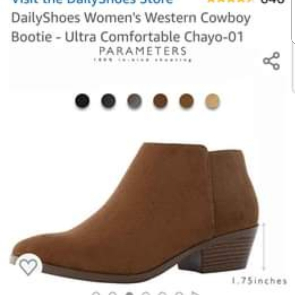 Cognac booties Size 10